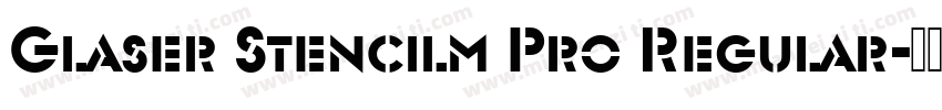 Glaser Stencilm Pro Regular字体转换